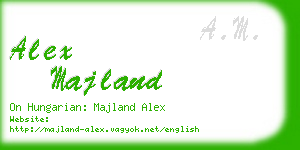 alex majland business card